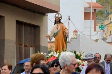 Misa y procesión del Sagrado Corazón de Jesús en La Higuera Canaria (Foto Francisco Javier Santana)